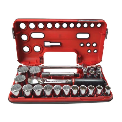 Image of FACOM SL.DBOX412 Series SL.DBOX 12 Point 1/2&quot; Metric Size Socket Set