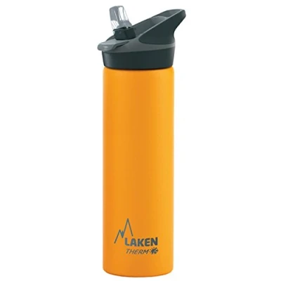 Image of Laken Jannu Vacuum Insulated Stainless Steel Water Bottle with Straw Cap and Handle 25oz Yellow