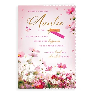 Image of Avant Garde Studios Birthday Card Auntie 9 x 6 inches
