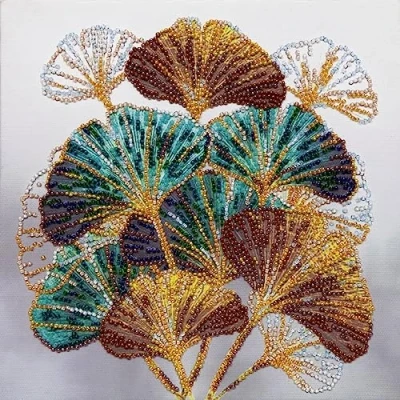 Image of Abris Art Bead Stitch Embroidery kit, Cotton, Multicoloured, 20x21cm