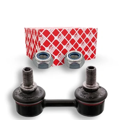 Image of 4882002010 Anti roll bar link FEBI BILSTEIN 18107 Front Axle Left, Right 60mm M10 x 1,25 BMTS Turbo NEW with nuts