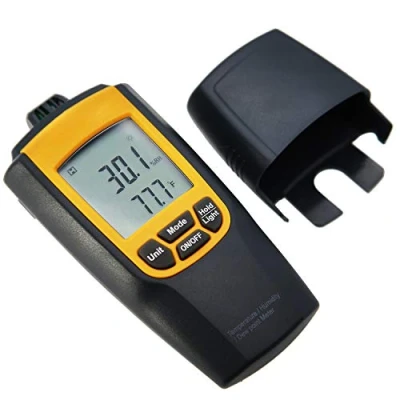 Image of AMTAST Digital Thermometer Hygrometer with Dew Point Portable Temperature Humidity Meter Monitor Gauge for Office Library Cinema Storeroom Greenhouse