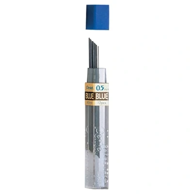 Image of Pentel PPB Cases of 12 Blue Refill Leads for Mechanical Pencils 0.5 mm