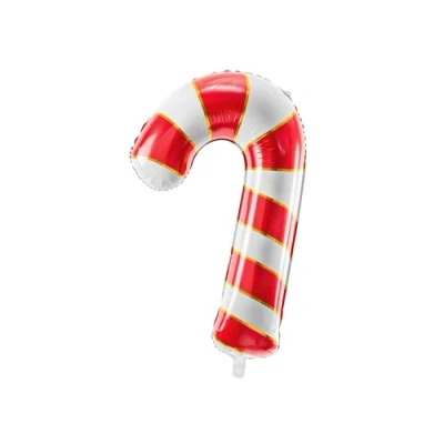 Image of Foil Balloon for Christmas Red Candy Cane XXL (Candy Cane)