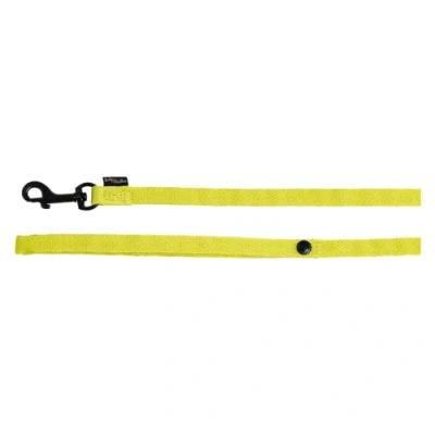 Image of JACK AND VANILLA, Comfort Tube Nylon Dog Lead, Yellow, Size XS, 12 mm x 152 cm