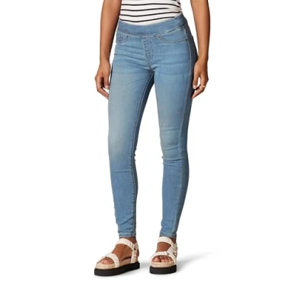 Image of Amazon Essentials Women&#039;s Stretch Pull On Jeggings (Available in Plus Sizes), Light Wash, 10 Short