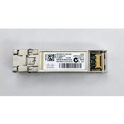 Image of Cisco DS SFP FC16G SW SFP+ transceiver module 16Gb fibre Channel (Short Wave) optic LC multi mode up to 400 m 850 nm for P/N: X9448 768K9=