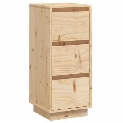 Image of vidaXL Solid Wood Pine Sideboard Home Indoor Bedroom Living Room Wooden Storage Side Door Cabinet Furniture with Floating Feet