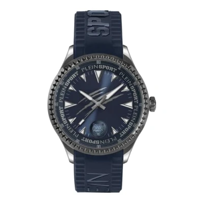 Image of Plein Sport Men&#039;s Watch Analogue Quartz Lineman, Silver/Blue Ps5ba0524, Strap.