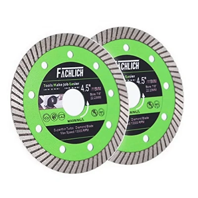 Image of FACHLICH Diamond Cutting Discs 115mm 2PK Porcelain Saw Blades for Dry Ceramic Tile Granite