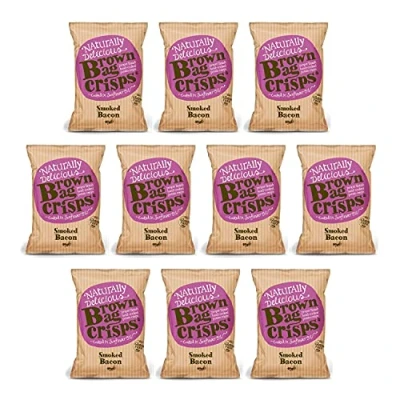 Image of Brown Bag Crisps Smoked Bacon 40g (Pack of 10)