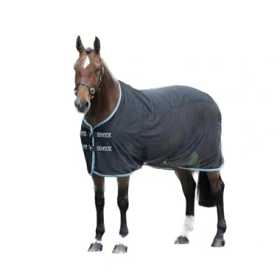 Image of Shires Tempest Original Fleece Mesh Cooler / Travel Rug (5&#039;0&quot;, Black)