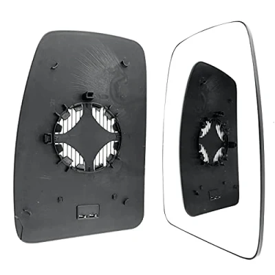 Image of Clip on Heated Base Convex Wing Mirror Glass fits Nissan NV400 2011 to 2024 Left Passenger Side