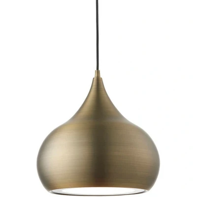 Image of Brosnan 1 Light Dome Ceiling Pendant Matt Antique Brass