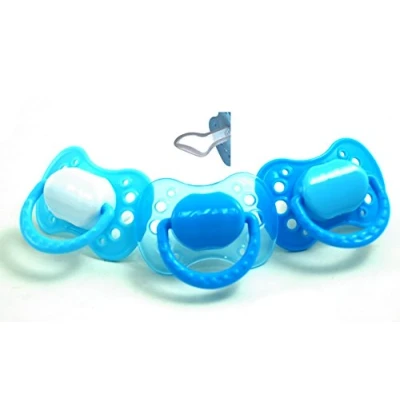 Image of Griptight 3 Orthodontic Soothers (Silicone) 0 Months+ (Blue)