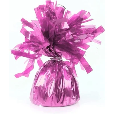 Image of Foil Balloon Weight for Helium Balloons in Baby Pink 1x 160g Heavy Birthday Party Wedding Celebration Décor with Tassles