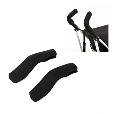 Image of Garosa 1 Pair Baby Stroller Armrest Black Cover Universal Elastic Handle Dust Proof Protector Sleeve for Pushchair Pram
