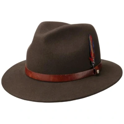 Image of Stetson Manton Traveller Wool Felt Hat Men Men&#039;s with Lining, Leather Trim Winter Summer M (56 57 cm) Brown