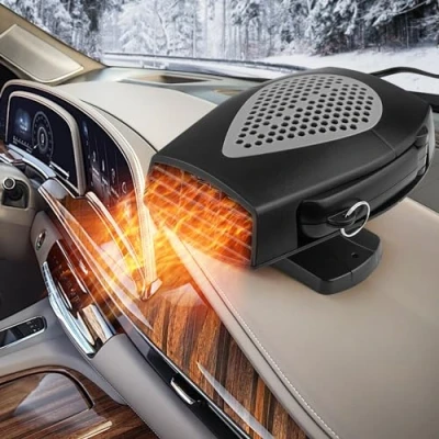 Image of SSinaaes Portable Car Heater, 12V Heater Defroster, Plug In Heaters Fan 150W 2 1 Modes Heating and Cooling for Fast Defrost Defogger Windscreen Cigarette Lighter (XF D5003)