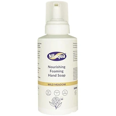 Image of Nilaqua Nourishing Vitamin E Foaming Hand Soap Soft &amp; Kind Suitable For All Skin Types Wild Meadow Fragrance Paraben Free Vegan Friendly