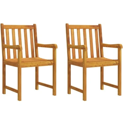 Image of vidaXL Garden Chairs 2 pcs Solid Acacia Wood