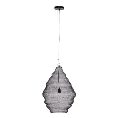 Image of Lindby pendant light Eldric, Ø 40 cm, black, iron, E27
