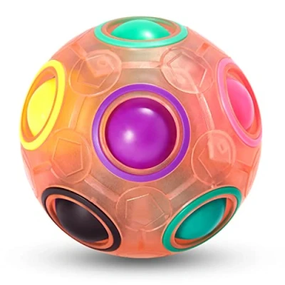 Image of Vdealen Magic Rainbow Puzzle Ball Fidget 3D Game Brain Teaser Toy for Boys Birthday Party Easter Christmas Stocking Fillers Gift Kids Teens Adults