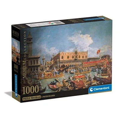 Image of Clementoni 39792 Museum Collection Canaletto, &quot;The Return Of the Bucentaur at Molo on Ascension Day&quot; Jigsaw Puzzle 1000 Pieces, For Adults Made In Italy