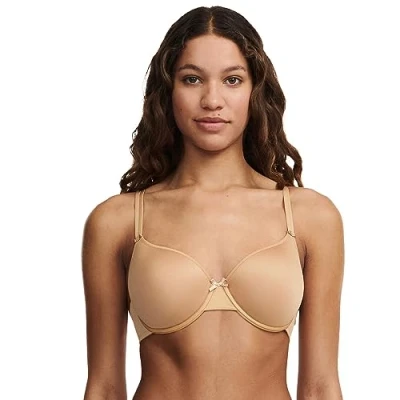 Image of Chantelle Women&#039;s Basic Invisible Smooth Custom Fit Bra, Toffee, 32D