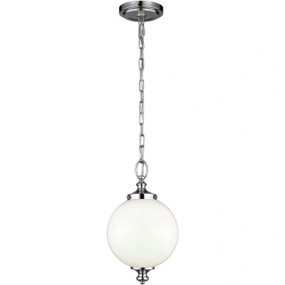 Image of Parkman 1 Light Small Globe Ceiling Pendant Polished Nickel, E27