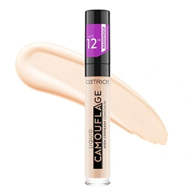 Image of Catrice Liquid Camouflage High Coverage Concealer, Concealer Pen, Lasts 12 Hours, No.001 Fair Ivory, Nude, for Combination Skin, Blemished Long Lasting, Vegan, Oil Free, Waterproof (5ml)