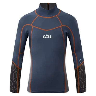Image of Gill Junior Zenlite 1.5mm Flatlock Neoprene Wetsuit Top Ocean Steel Grey Thermal Warm Heat Layer Layers UV Sun