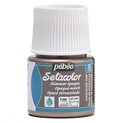 Image of Pébéo 295075 Setacolor, 1 Bottle, Opaque Chocolate Moiré 45 ml