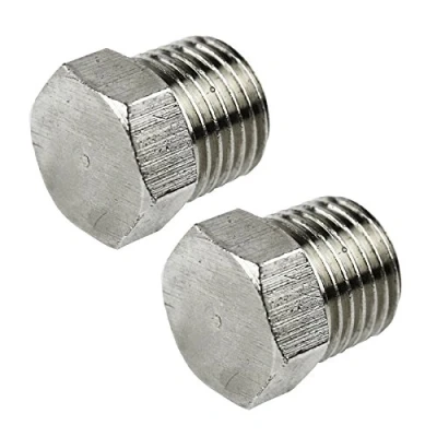 Image of 3/8&quot; BSP Hex Blanking Plug Port Air Line Compressor Fitting 2 Pack FT076