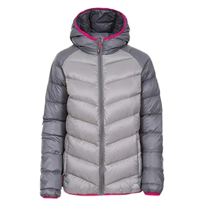 Image of Trespass Kirstin, Storm Grey, XXL, Warm Down Jacket with Hood, 90% for Women, XX Large / 2X 2XL, Grey