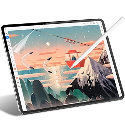 Image of JETech Paper Screen Protector for iPad Pro 12.9 Inch 2022/2021/2020/2018 Model Edge to Liquid Retina Display, Anti Glare, Matte PET Film Drawing