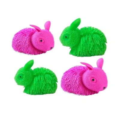 Image of SDMAX Cute Rabbit Puffer Toy, LED Light, Soft And Squishy Texture, Stress Relieve Squeezy Elastic Design, Portable Lightweight, Best Gift (4PCS)