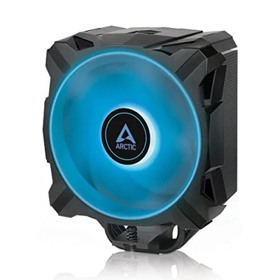 Image of ARCTIC Freezer A35 RGB Single Tower CPU Cooler with RGB, AMD specific, Pressure optimized 120 mm P fan, 200 1700 RPM, 4 Heat Pipes, incl. MX 5 Thermal Paste Black