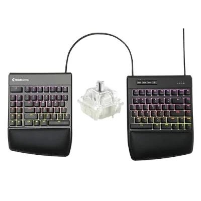 Image of KINESIS Gaming Freestyle Edge RGB Split Mechanical Keyboard (MX Speed Silver)