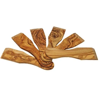 Image of 6 Noble Raclette Spatulas Made of Olive Wood