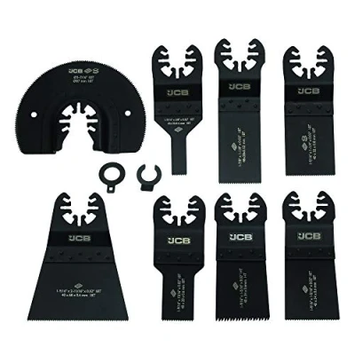 Image of JCB PTA MT8 NA 8pc 8 Piece Wood Metal oscillating Multi Tool Blade Set