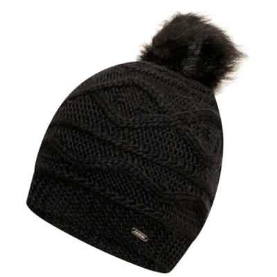 Image of Dare2B Women&#039;s Remind II Bobble Hat with Fleece Lining, Perfect for Skiing, Snowboarding &amp; Wintersports Black