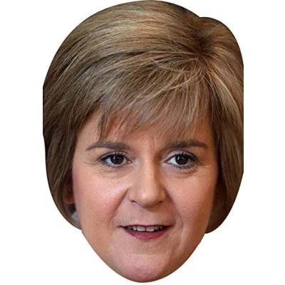 Image of FoxyPrinting Nicola Sturgeon Politician Celebrity Cardboard Party Face Mask Fancy Dress