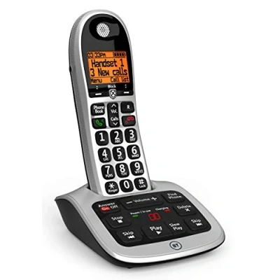Image of BT 4600 Cordless Landline House Phone, Big Buttons, Advanced Nuisance Call Blocker, Block Hot Key, Answer Machine, Single Handset Pack