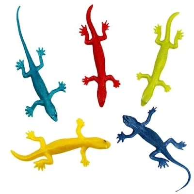 Image of 12 Stretch Stretchies Kids Party Favour Loot Bag Filler Lucky Dip for Boys and Girls (Lizards)