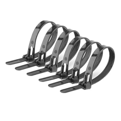Image of Offgridtec Reusable Self Locking Cable Ties, 7.6mm x 200mm, Heat and Cold Resistant, Durable Multi Purpose Organizer for Indoor Outdoor Use, Pack of 100, White