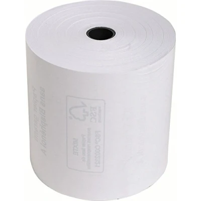 Image of Exacompta Ref 43817E Cash Register Receipt Roll (Pack of 10 Rolls) 80mm Width x 76m Length, Suitable for Shops, Kiosks, Cafés, Restaurants, Card Payments