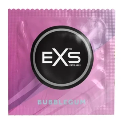 Image of EXS Bubblegum Flavoured Condoms Maximise Your Safety &amp; Pleasure 100 Pack