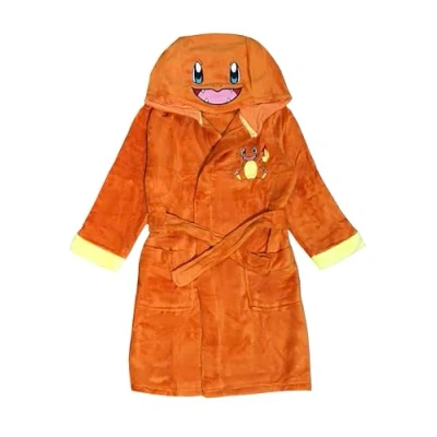 Image of Pokemon Boys or Girls Hooded Robe, Dressing Gown, Charmander, Orange, Age 9 10 Years