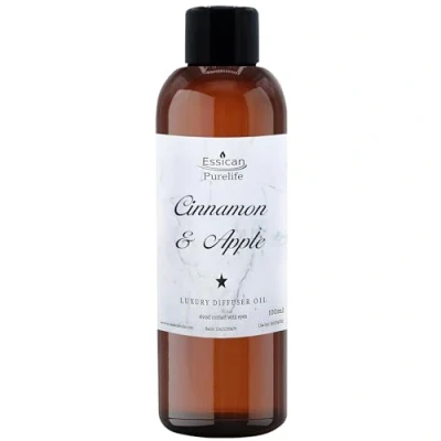 Image of Reed Diffuser Oil Cinnamon &amp; Apple Refill Aromatherapy Room Fragrance, Home Scent, Fragrance Diffuser, Diffusers for Home, Refreshing 100ml